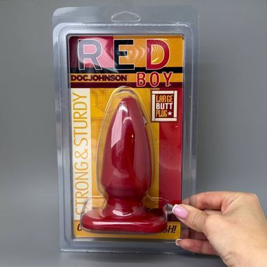 Большая анальная пробка Doc Johnson Red Boy Large 5,5 см - фото