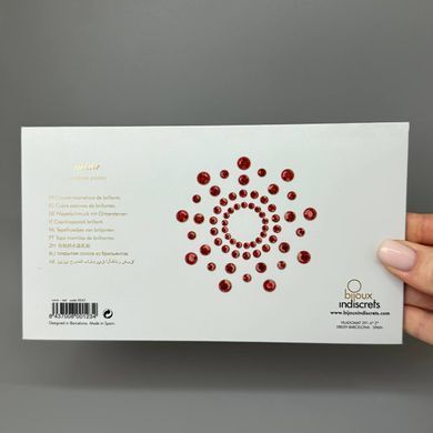 Пэстис из кристаллов Bijoux Indiscrets - Mimi Red, украшение на грудь - фото