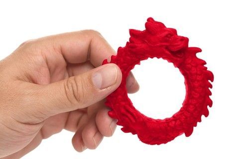 Ерекційне кільце Creature Cocks Rise of the Dragon Silicone Red - фото