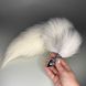 Анальна пробка лисячий хвіст біла (2,8 см)