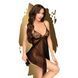 Сорочка з ажурним бра та розрізом Penthouse Sweet Beast Black M/L