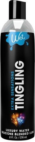 Охлаждающий гибридный лубрикант Wet Extra Sensations Tingling 236 мл (срок 30.01.2027) - фото
