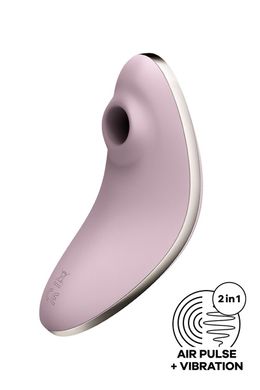 Satisfyer Vulva Lover 1 Violet вакуумний кліторальний вібратор 2в1 - фото