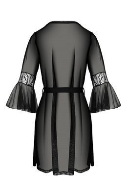 Еротичний пеньюар Passion LEAFA PEIGNOIR black S/M