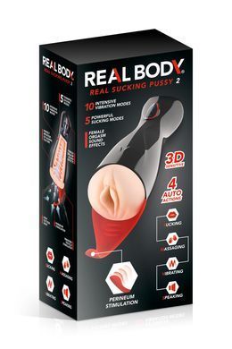 Вібромастурбатор Real Body Real Sucking Pussy 2 - фото