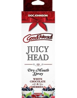 Doc Johnson GoodHead JUICY HEAD DRY MOUTH SPRAY White Chocolate and Berries - спрей для мінету білий шоколад і ягоди (59 мл) - фото