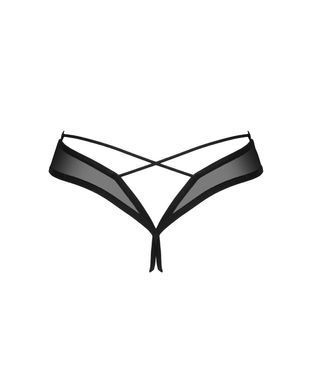 Трусики Obsessive Roxelia crotchless thong XL/2XL черные