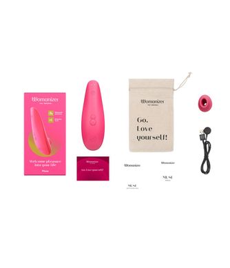 WOMANIZER Muse Pink Rose - вакуумный стимулятор клитора - фото