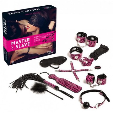 БДСМ набір Master & Slave Leopard Pink - фото