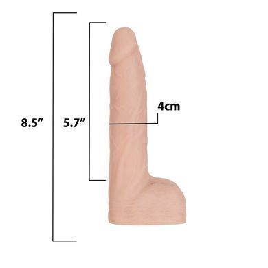 Фалоімітатор з пульсацією Addiction Naked 8.5&rdquo; Thruster Vanilla (21,6 см) - фото