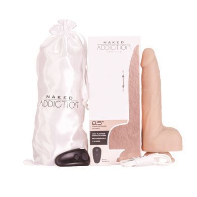 Фалоімітатор з пульсацією Addiction Naked 8.5&rdquo; Thruster Vanilla (21,6 см) - фото