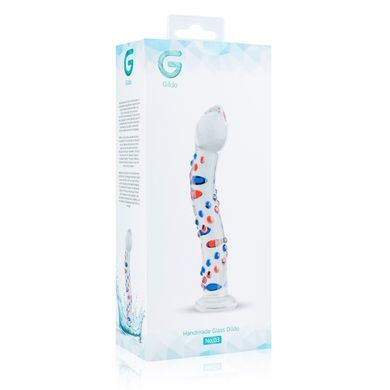Скляний рельєфний ділдо Gildo Glass Dildo №3 (18,5 см) - фото