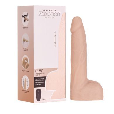 Фалоімітатор з пульсацією Addiction Naked 8.5&rdquo; Thruster Vanilla (21,6 см) - фото