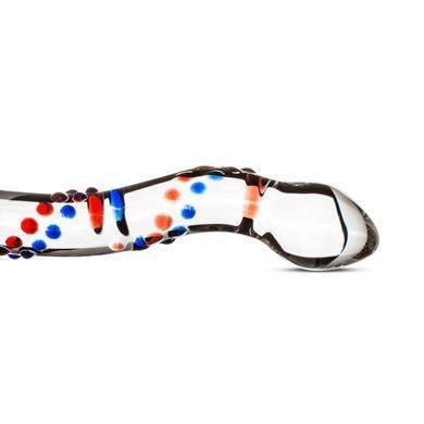 Скляний рельєфний ділдо Gildo Glass Dildo №3 (18,5 см) - фото