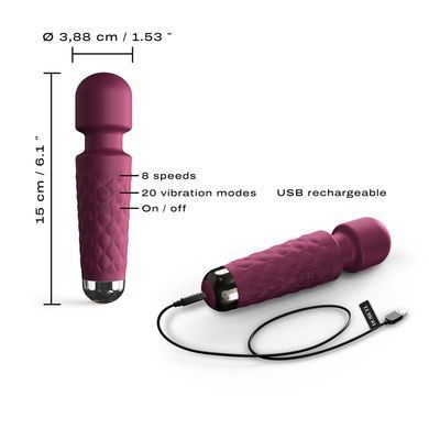 Минивибромассажер Dorcel Wand Mini Wanderful Plum - фото