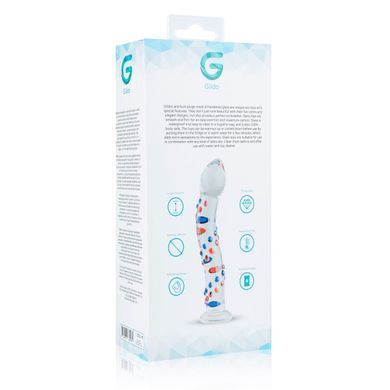 Скляний рельєфний ділдо Gildo Glass Dildo №3 (18,5 см) - фото