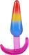 Набор анальных пробок Doc Johnson Crystal Jellies Anal Trainer Set Rainbow 3 шт (2,5 см; 3,2 см; 3,2 см) - фото товара