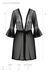 Еротичний пеньюар Passion LEAFA PEIGNOIR black S/M
