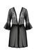 Еротичний пеньюар Passion LEAFA PEIGNOIR black S/M
