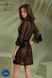 Еротичний пеньюар Passion LEAFA PEIGNOIR black S/M