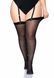Чулки прозрачные Leg Avenue Sheer Stockings Plus size Black - фото товара