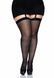 Чулки прозрачные Leg Avenue Sheer Stockings Plus size Black - фото товара