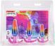 Набор анальных пробок Doc Johnson Crystal Jellies Anal Trainer Set Rainbow 3 шт (2,5 см; 3,2 см; 3,2 см) - фото товара