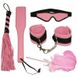 Bad Kitty fetish Set - набір БДСМ 5 предметів рожевий - фото товару