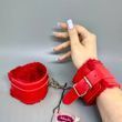 Браслеты с мехом Intimka red