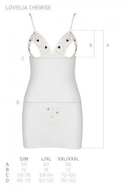 Еротична сорочка Passion LOVELIA CHEMISE white S/M
