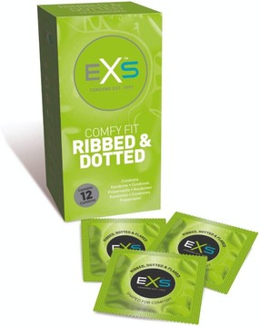 Презервативы EXS Ribbed & Dotted (12 шт) - фото