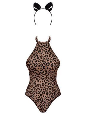 Еротичне боді з вушками Obsessive Leocatia teddy S/M