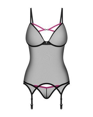 Корсет с трусиками Obsessive Novenes corset & thong XS/S