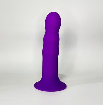 Фиолетовый дилдо для страпона Adrien Lastic Hitsens 3 (18,2 см) - фото