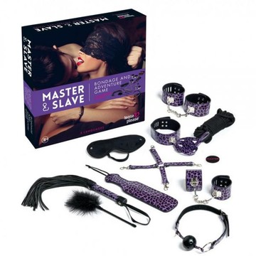 БДСМ набір Master & Slave BDSM Kit tijgerprint Purpel - фото