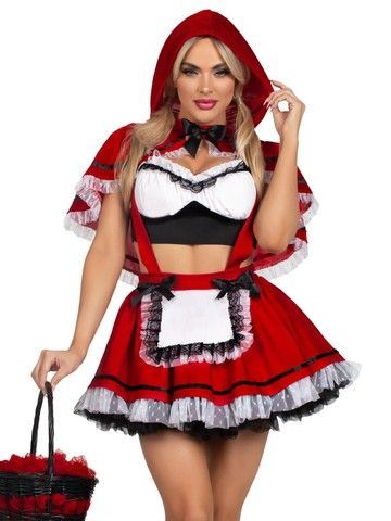 Эротический костюм Leg Avenue Flirty Miss Red Top and Skirt L