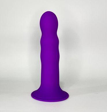 Фиолетовый дилдо для страпона Adrien Lastic Hitsens 3 (18,2 см) - фото