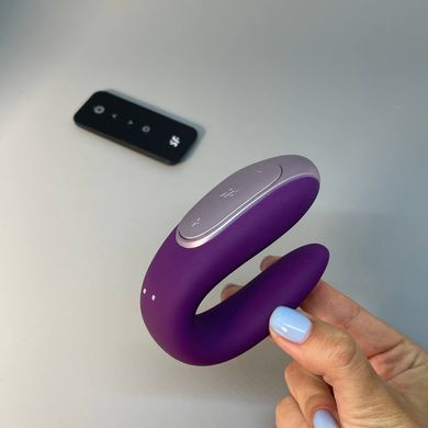 Satisfyer Double Fun - смарт-вібратор для пар з пультом фіолетовий - фото