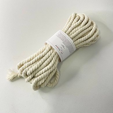 Бавовняна мотузка BDSM Art of Sex (8 м), 6 мм біла