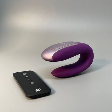 Satisfyer Double Fun - смарт-вибратор для пар с пультом фиолетовый - фото