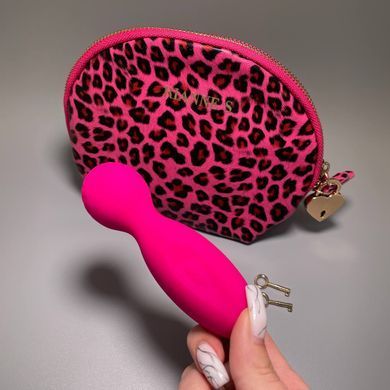 Вібромасажер RIANNE S Lovely Leopard Mini Wand + чохол рожевий - фото