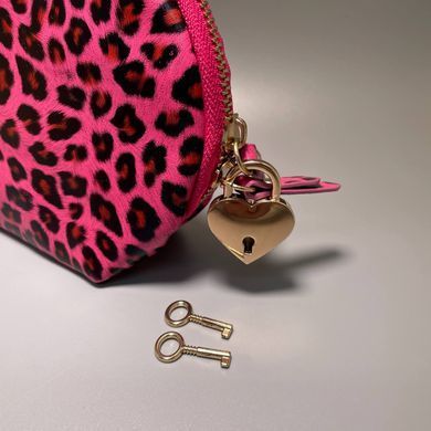 Вібромасажер RIANNE S Lovely Leopard Mini Wand + чохол рожевий - фото