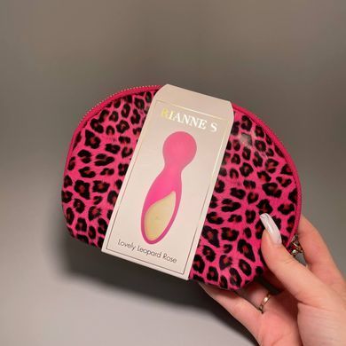 Вібромасажер RIANNE S Lovely Leopard Mini Wand + чохол рожевий - фото