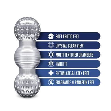 Мастурбатор Blush Feelz Multi-Textured Chamber Stroker Clear - фото