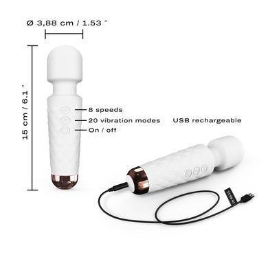 Минивибромассажер Dorcel Wand Mini Wanderful White - фото