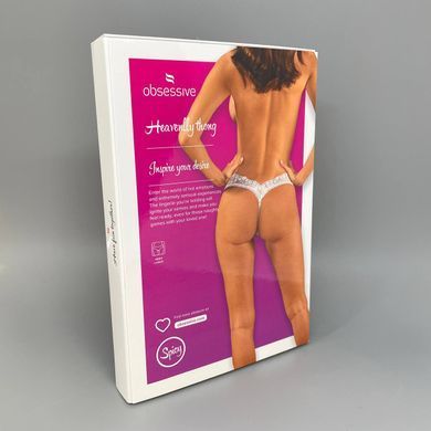 Трусики Obsessive Heavenlly crotchless thong M/L белые