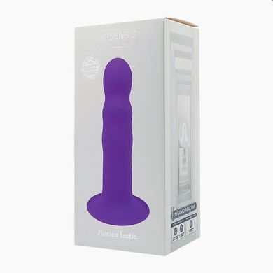 Фиолетовый дилдо для страпона Adrien Lastic Hitsens 3 (18,2 см) - фото