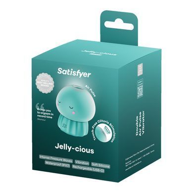 Satisfyer Jelly-cious Green - вакуумний кліторальний стимулятор зелений - фото