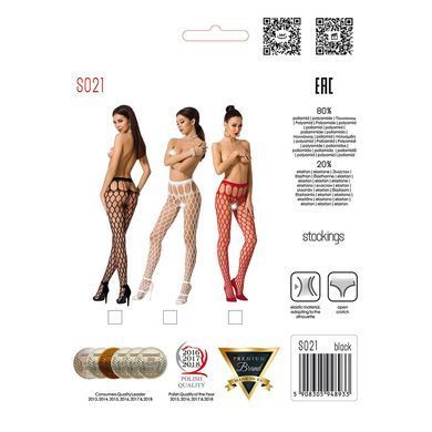 Эротические колготки-бодистокинг Passion S021 red - фото