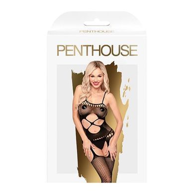 Бодистокинг с вырезом на животике Penthouse - Hot Nightfall Black XL - фото